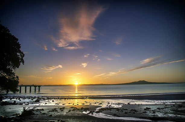 Beautiful sunset in napier